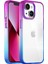 Apple iPhone 13 Air Bumper Rainbow Kılıf Blue Purple 1