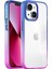 Apple iPhone 13 Air Bumper Rainbow Kılıf Pink Blue 1