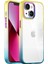 Apple iPhone 13 Air Bumper Rainbow Kılıf Yellow Green 1