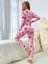 Siyah Kalp Desenli Uzun Pijama Tulum 3