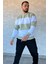 Bisiklet Yaka Üç Iplik Şardonlu Renk Garnili Erkek Sweatshirt 2