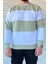 Bisiklet Yaka Üç Iplik Şardonlu Renk Garnili Erkek Sweatshirt 4