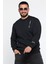 Üç Iplik Şardonlu Bisiklet Yaka Erkek Sweatshirt 1