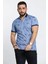 Polo Yaka Desenli Ön Düğmeli Erkek Tişört 2