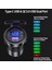 Voltmetre-Yeşil-Çizgi Stili 48W Motosiklet USB Şarj Cihazı Pd+Qc 3.0 Anahtarlı LED Voltmetre USB Araç Şarj Cihazı Evrensel Kamyon Suv Rv Atv Tekne Soketi (Yurt Dışından) 2