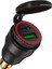 Siyah Kırmızı Stil Alüminyum Type-C Pd Güç Dağıtımı USB Şarj Cihazı 30W Qc 3.0 Hızlı Şarj Cihazı Hella Dın Soketi Için Su Geçirmez Bmw Ducati Triumph (Yurt Dışından) 3