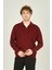 Erkek Polo Yaka Düğmeli Yün Kazak 6091023 D.bordo 2