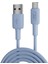 66W Usb-A To USB Type-C Silikon Hızlı Şarj ve Data Kablosu Mavi 1 Metre 1