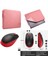 Case Logic Reflect Pembe 35,6 cm 14 Inç+Logitech M191 Siyah Kırmızı Mouse Set 1