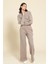 Crop Cepli Kahve Pantolon Takım 3