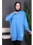 Indigo Bisiklet Yaka Yan Yırtmaçlı Sweat 3
