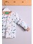 Dinazor Desen Erkek Bebek Eşofman Pijama Takımı Kahverengi 4