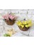 2li Set Çiçek Sepeti Duvar Saksısı Kapı Sepeti Coco Elyaf Makreme Saksı KÜÇÜK:23CM BÜYÜK:29CM 5