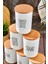6'lı Ahşap Vakum Kapaklı Transfer Etiketli Coffe/tea/sugar/salt Akrilik Kavanoz 900ML Saklama Kabı 2