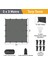 Tarp Gölgelik Tente, Taşınabilir Hafif Branda Kamp Çadırı Brandası Seyahat 300X300 Cm- Gri 2