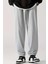 Bol Kalıp Içi Pamuklu Siyah / Gri Eşofman Altı Style Jogger Time Unisex Kadın / Erkek 1