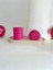 Iles Home Pembe 2 Li Gül Kokulu Geometrik Mum ve Tabak Seti 1