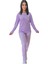 Sweet Kalp Desenli Pamuk Kadın Pijama Takımı (Eflatun) 1