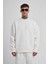 Unisex Biskilet Yaka Üç Iplik Sweatshirt - Beyaz 1