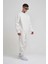 Unisex Biskilet Yaka Üç Iplik Sweatshirt - Beyaz 2