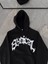 Kışlık Kapşonlu Baskılı Oversize Sweatshirt- Siyah 2