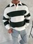 Unisex Üç Iplik Parçalı Yakalı Sweatshirt - Yeşil 2