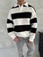Unisex Üç Iplik Parçalı Yakalı Sweatshirt - Siyah 4