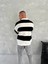 Unisex Üç Iplik Parçalı Yakalı Sweatshirt - Siyah 5