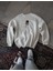 Unisex Bisiklet Yaka Ön ve Arka Baskılı Sweatshirt - Beyaz 1