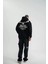 Unisex Uzun Kol Bisiklet Yaka Yıkamalı Sweatshirt - Siyah 4