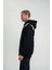 Unisex Uzun Kol Bisiklet Yaka Yıkamalı Sweatshirt - Siyah 5