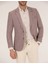 Erkek Gül Kurusu Keten Karışımlı Blazer Ceket 50264619-VR026 6