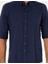 Erkek Koyu Lacivert Keten Karışımlı Regular Fit Uzun Kollu Gömlek 50284168-VR100 6