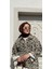 Leopar Desenli Düğmeli Oversize Kot Ceket Leopar 2