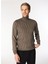 Yarım Balıkçı Yaka Slim Fit Kahve Melanj Erkek Kazak MI2763SS 1