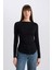 Slim Fit Dar Kesim Bisiklet Yaka Basic Düz Soft Touch Uzun Kollu Tişört E5884AX25SP 3