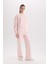 Straight Fit Eşofman Altı Standart Boy Basic Düz Cepli Beli Lastikli Geniş Bol Paça E4739AX24CW 1
