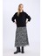 Flare Fit Zebra Desenli Yüksek Bel Tül Maxi Etek E3974AX25SP 2