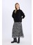 Flare Fit Zebra Desenli Yüksek Bel Tül Maxi Etek E3974AX25SP 3