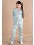 Yeşil Tavşan Baskılı Kız Çocuk Pijama Takımı 20124 1