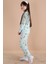 Yeşil Tavşan Baskılı Kız Çocuk Pijama Takımı 20124 5