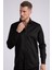 Modern Slim Fit Düz Saten Erkek Gömlek 1