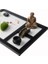 Mini Zen Bahçe Kum Tepsisi Seti 3 Izgara Buda Heykelleri Zen Bahçe Set Kum Köprüsü Ağacı Kumlu Plaj Mikro Peyzaj El Sanatları | Figürinler ve Minyatürler (Yurt Dışından) 5