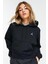 Jordan Essentialen Fleece Hoodie Loose Fit Black Kadın Büyük Beden Kapüşonlu Sweatshirt Siyah 1