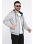 Kapüşonlu Fermuarlı Üç Iplik Şardonlu Erkek Sweatshirt 2