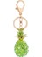 Yeşil Stil 3 Renkli Ananas Akrilik Anahtarlıklar Çinko Alaşım Taşlı Anahtarlık Kızlar Çanta Süsü Aksesuarları (Yurt Dışından) 1