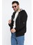 Kapüşonlu Fermuarlı Üç Iplik Şardonlu Erkek Sweatshirt 1