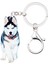 Beyaz Stil Kadın Kızlar Gençler Çanta Anahtarlık Araba Anahtarlıkları Parti Aksesuarları Için Akrilik Sibirya Husky Köpek Anahtarlık Yüzük Anahtarlıklar Yeni Hayvan Takı (Yurt Dışından) 1