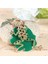 Sevimli Yeşil Kurbağa Yaprakları Yeni Şanslı Kolye Kristal Anahtarlık Anahtarlık (Yurt Dışından) 1