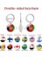 Gümüş Tarzı Andora Afganistan Bayrağı Çift Taraflı Anahtarlık(Yurt Dışından) 2